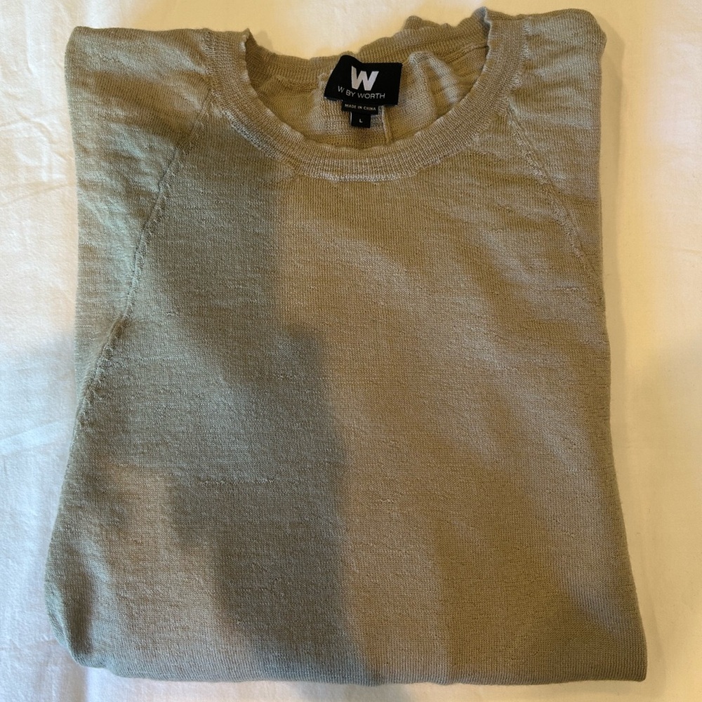 W by Worth Cross Back Camel Sweater Size L